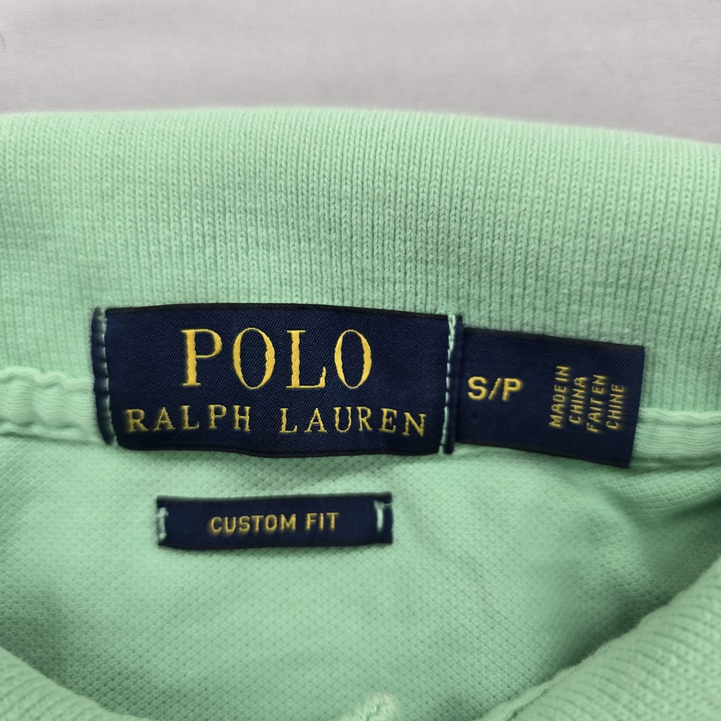 Polo Ralph Lauren Men's College Green Polo Shirt Size S Custom Slim Fit