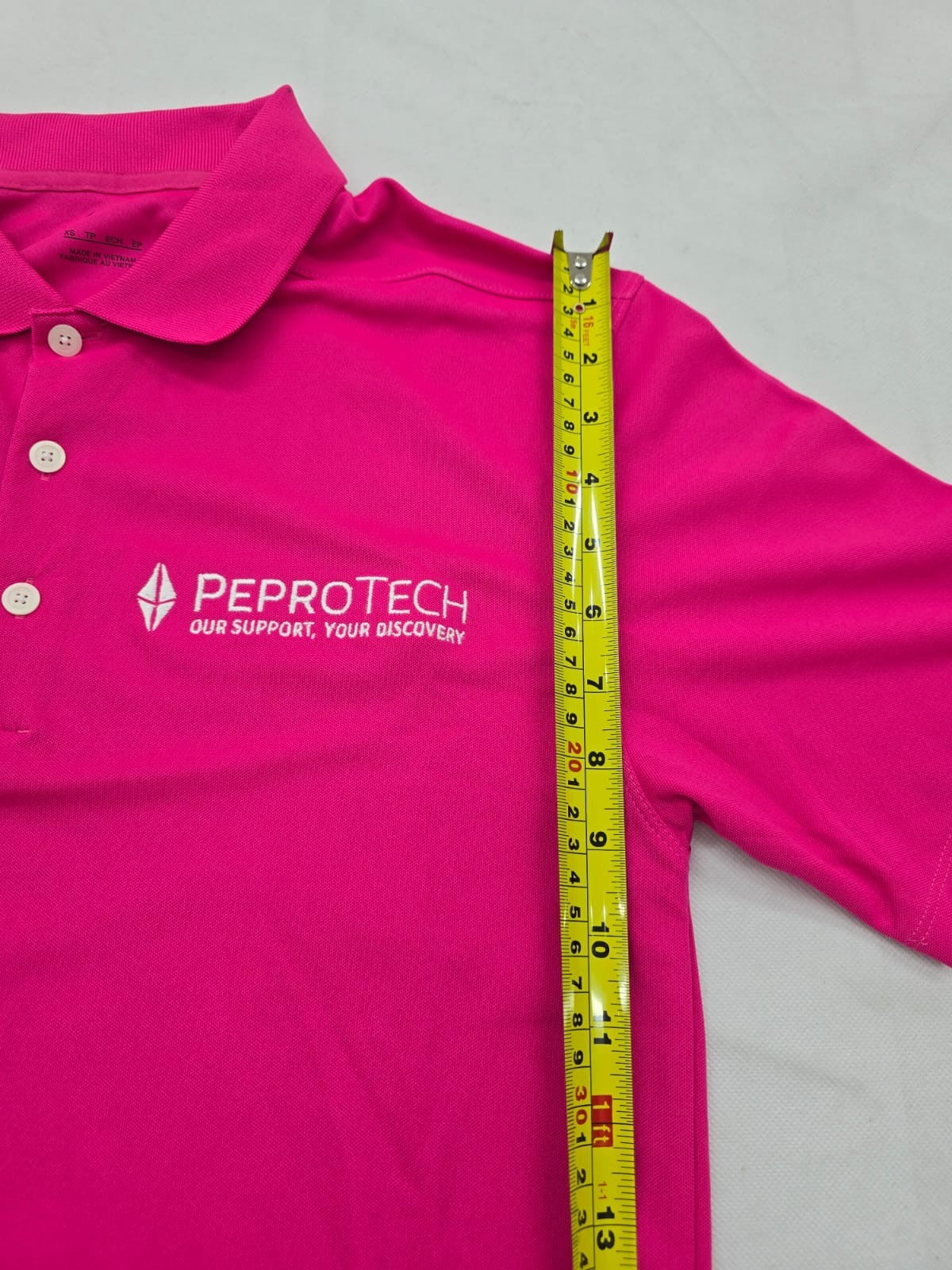 Nike Dri Fit Polo Shirt Pink Logo Embroidered XS Short Sleeve Vietnam