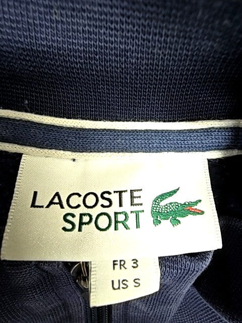 Lacoste Men's Navy Full Zip Hoodie Fleece S Crocodile Logo