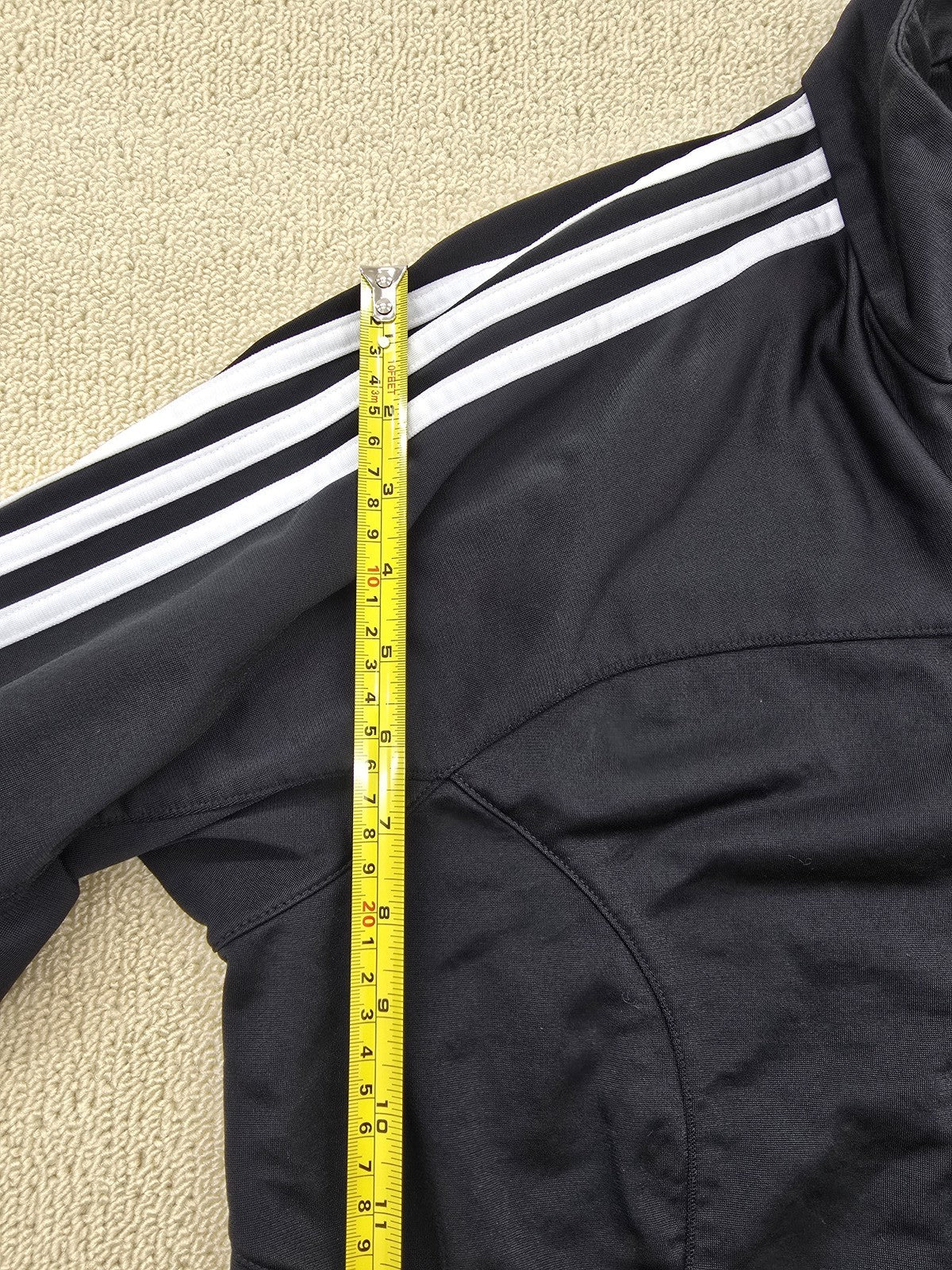 Adidas Men's Black Track Jacket M 3-Stripes Full Zip Training