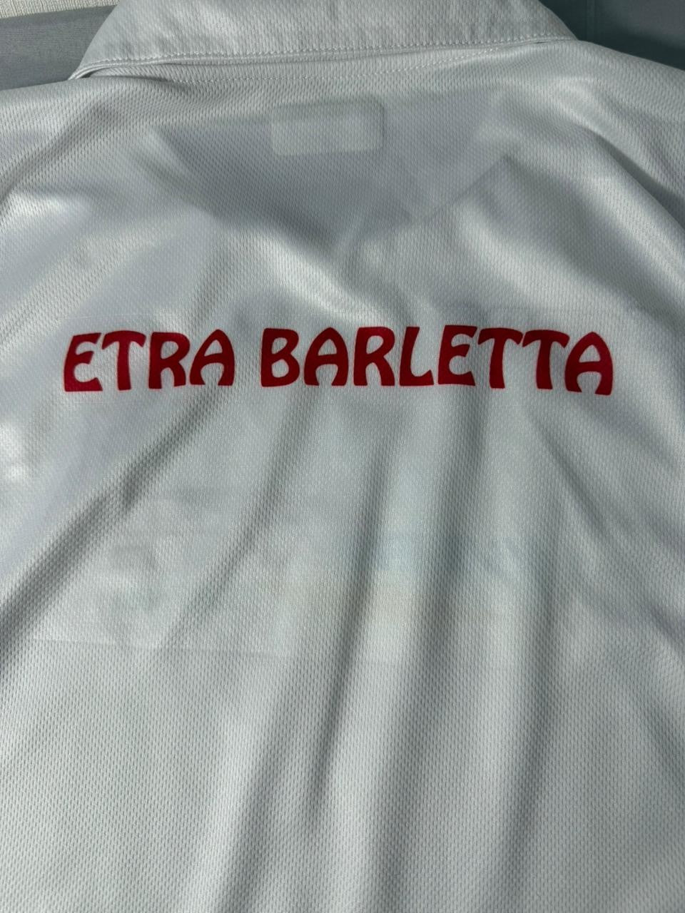 Kappa Men's Small Football Jersey White Etra Barletta 2008 Soccer Shirt