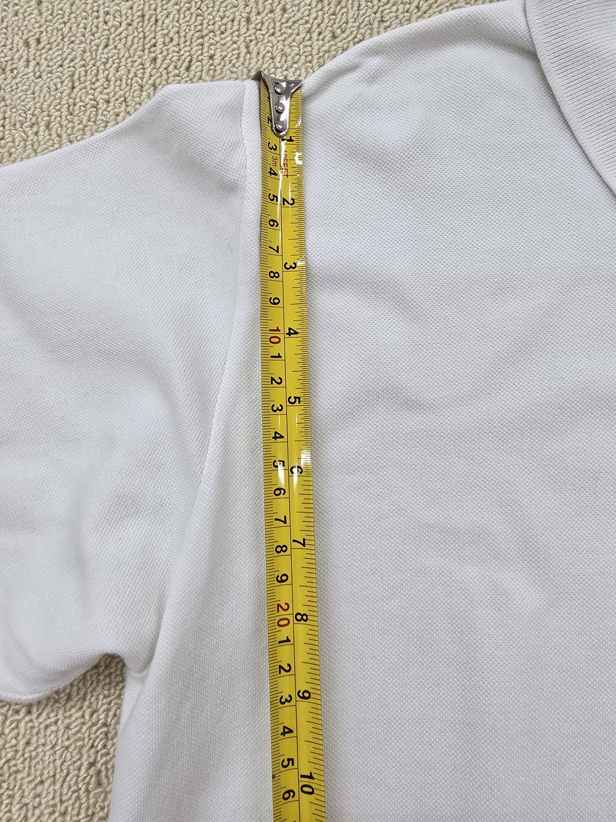 Burberry Men's White Check Polo Shirt M Short Sleeve Cotton England