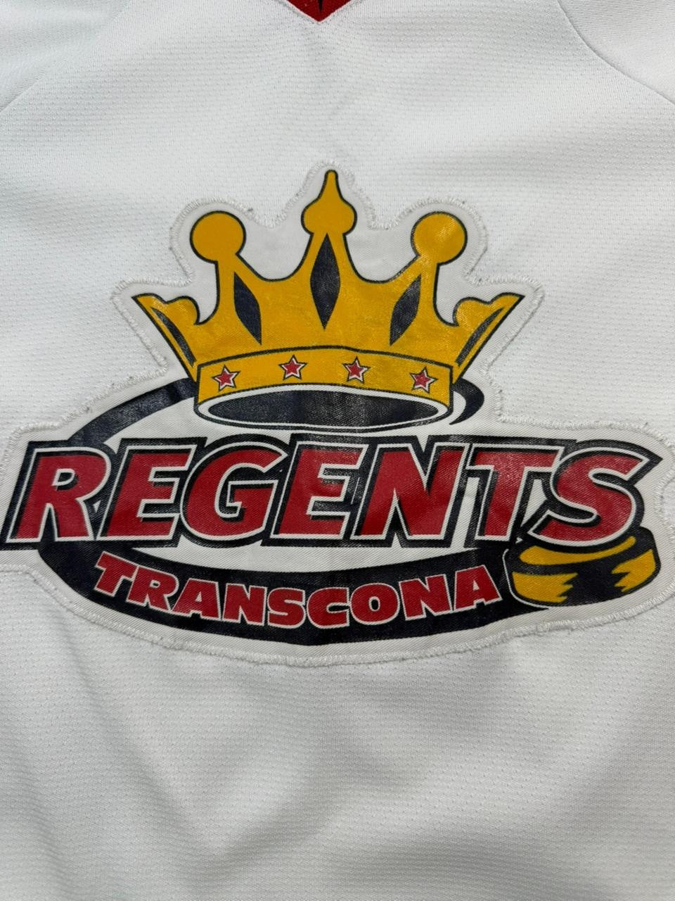 Ak Regents Transcona White Navy Red Hockey Jersey Number 35 Goalie Cut Men's XL