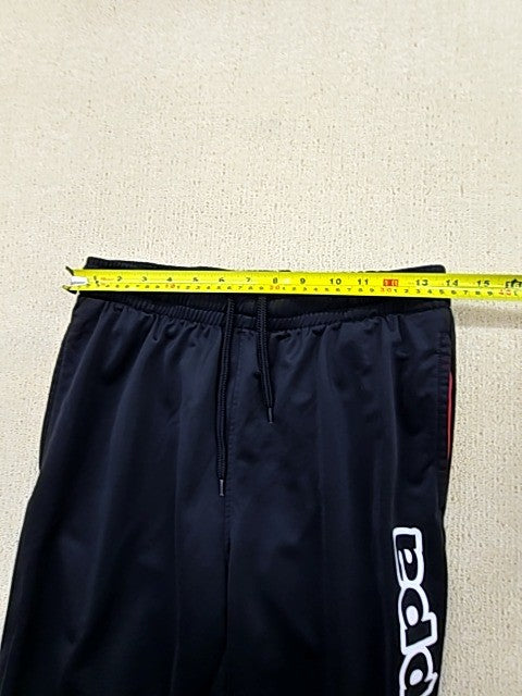 Kappa Men's Black Track Training Pants Size M Tapered Drawstring