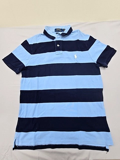 Polo Ralph Lauren Men's Multicolor Polo Shirt – Size M, Slim Fit, Striped – Ref 11A25