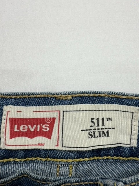 Levi's Boys Blue Denim 511 Slim Fit Size 16 Casual Button Jeans