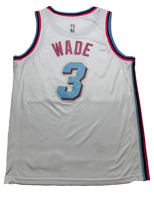 Nike Men's White Jersey, Nba Miami Heat Dwayne, Basketball