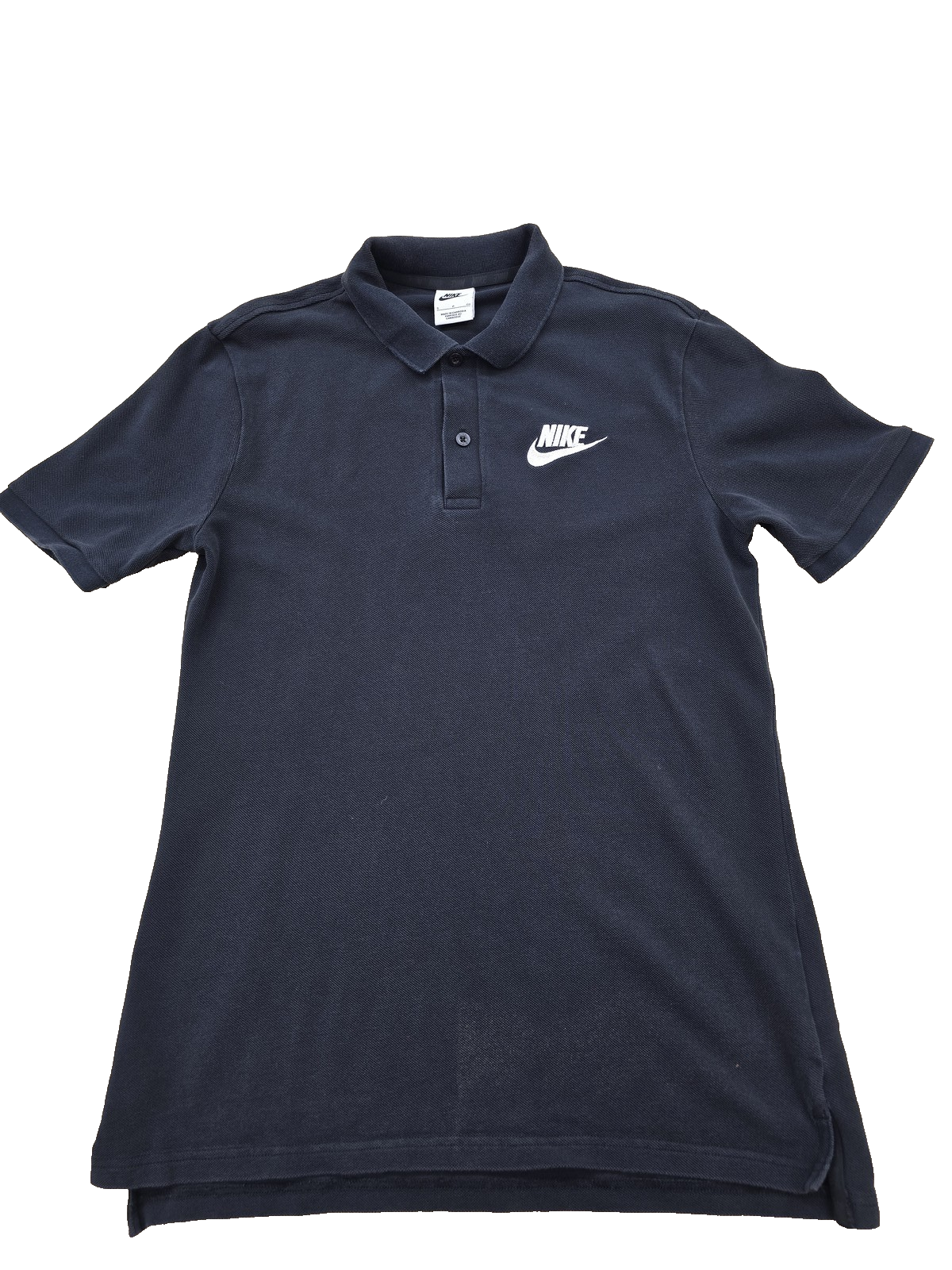 Nike Men's Grey Cotton Polo Shirt Short Sleeve Button S