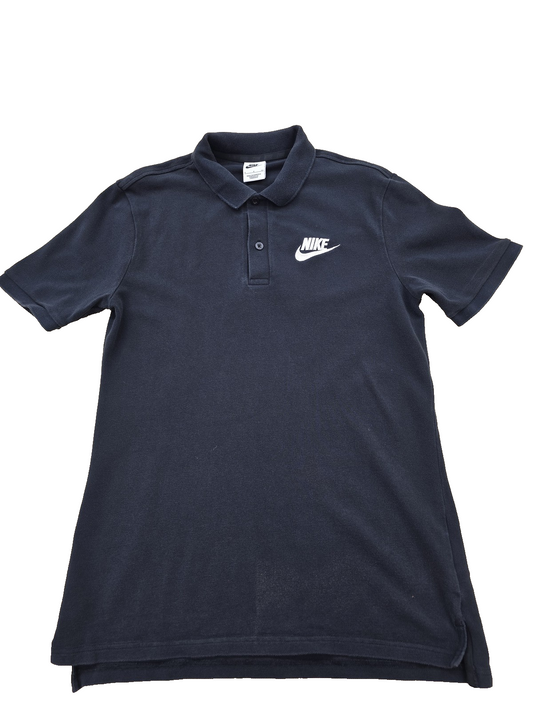 Nike Men's Gray Polo Shirt – Size S, Short Sleeve, Cotton