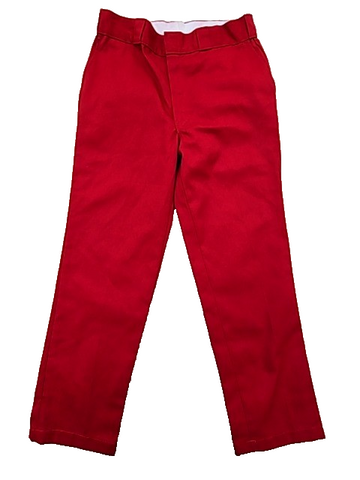 Dickies WP811ER Red Men's Skinny Fit Work Pants Double Knee Twill