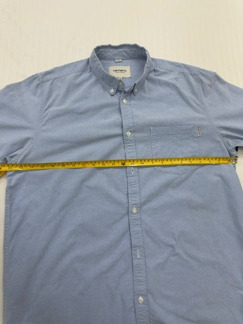 Carhartt Men's Light Blue Long Sleeve Button-Up Shirt XXL