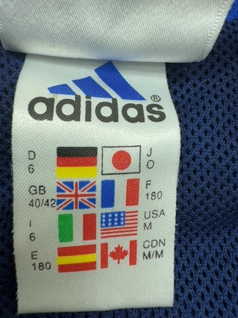 Vintage Adidas Women's Blue Track Training Jacket M #10 Soccer Zip