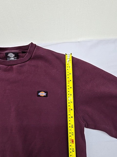 Dickies Burgundy Crew Sweatshirt Large Oakport Cotton