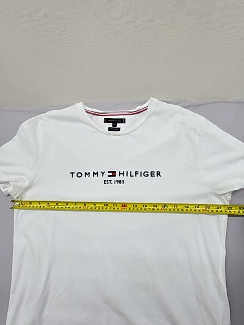 Tommy Hilfiger Men's Organic Cotton White T-Shirt XL Crewneck
