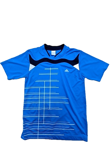 Adidas Men's M Blue Soccer Jersey Short Sleeve Polyester