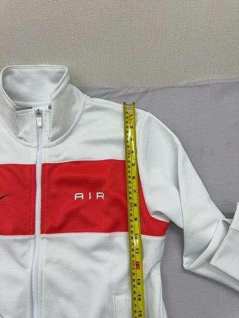 Nike Air Men's Activewear Jacket White/Red Sz S Zipper Poly