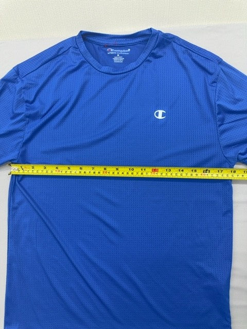 Champion Men's Blue Mesh T-Shirt Size M Short Sleeve Athletic