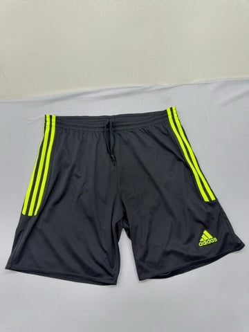 Adidas Men's Black Yellow Running Shorts Size L 3-Stripes