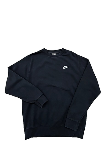 Nike Sportswear Club Sweatshirt Crew Neck Black Men's Size S