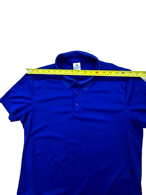 Adidas Women's Royal Blue Polo Shirt Size L Short Sleeve