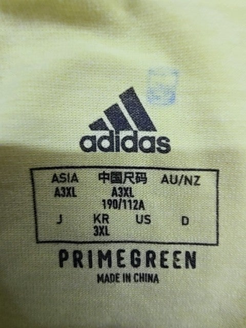 Adidas Men's Yellow Primegreen Golf Polo Shirt XXL Short Sleeve