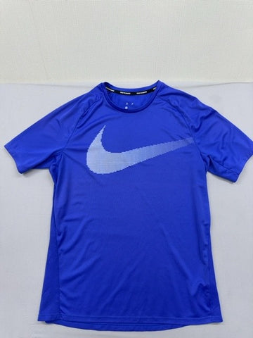 Nike Dri-FIT Men's Royal Blue Graphic T-Shirt S Dri-FIT Reflective Swoosh