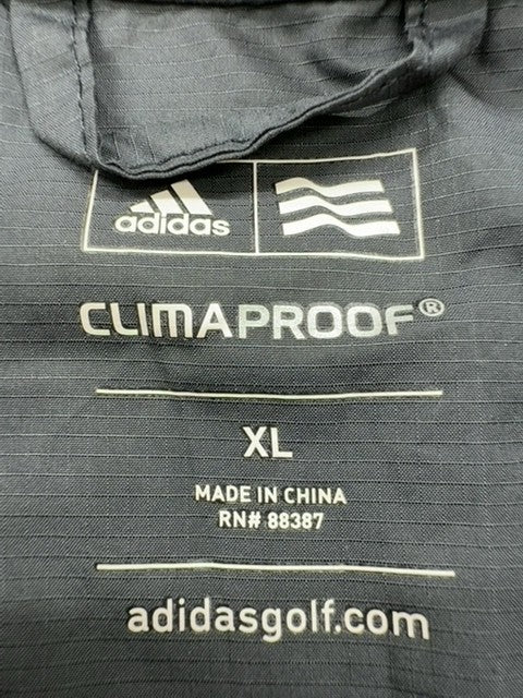 Adidas Men's Gray Climaproof Golf Windbreaker XL Water-Resistant