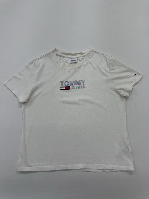 Tommy Jeans Boys White T-Shirt size L product image 1