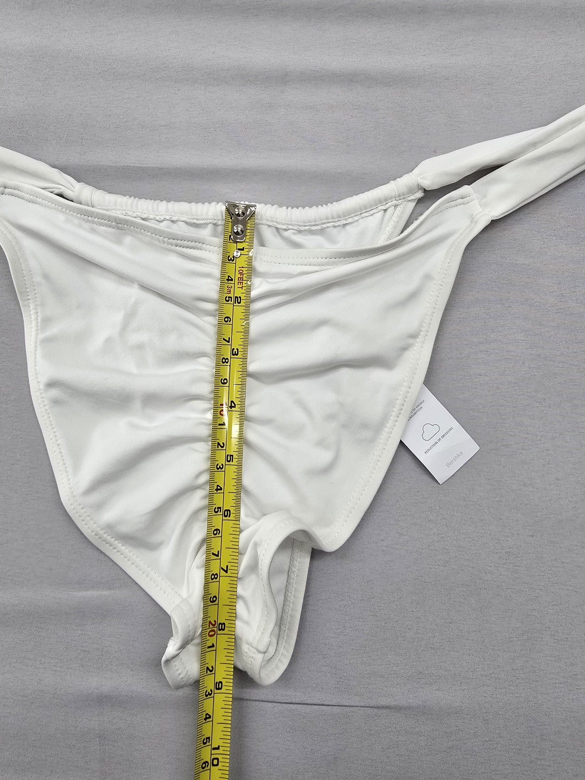 Bershka Women's White Thong Bikini Bottoms L Adjustable Straps