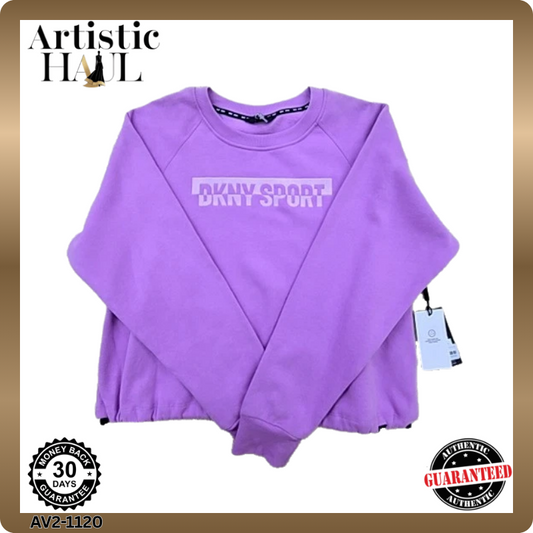 DKNY Sport Purple Women's Sweatshirt M Raglan Long Sleeve