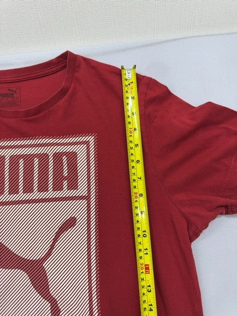 Puma Men's Red Short Sleeve Crew Neck T-Shirt Size L