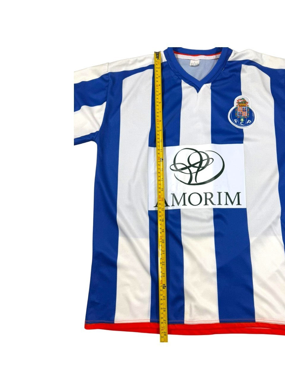 FC Porto Men's Soccer Jersey Blue White Striped Short Sleeve Football Shirt Size