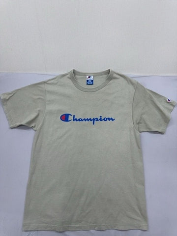 Champion Men's Large Grey Cotton Crewneck T-Shirt USA Logo L