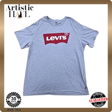Levi's Men's XL Grey Cotton Crewneck Short Sleeve T-Shirt