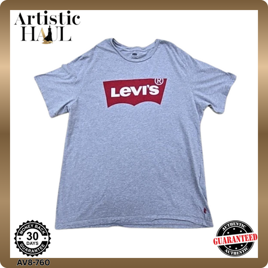 Levi's Men's Gray T-Shirt – Size XL, Short Sleeve, Crew Neck