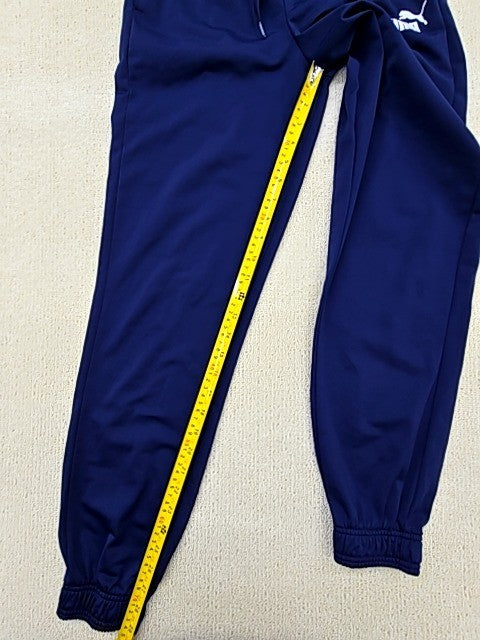 Puma Men's Navy Blue Track Jogger Sweatpants L Drawstring Relaxed