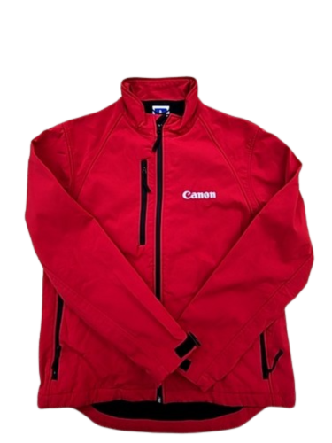Russell Unisex Red Full-Zip Jacket Size S Canon Logo 140M