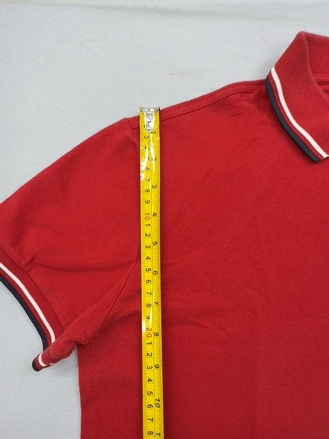 Fred Perry Men's Red Polo Shirt Size 42 Laurel Wreath England Tipping