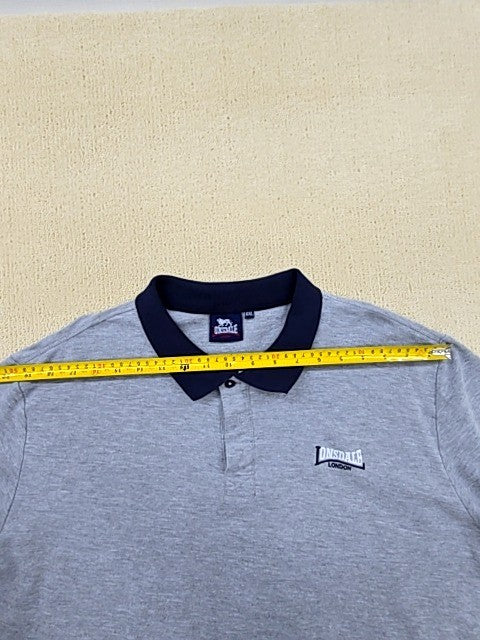 Lonsdale Men's XXL Light Blue Cotton Polo Shirt Short Sleeve