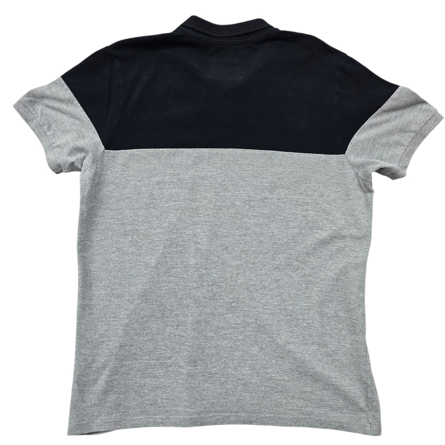 Kappa Men's Grey Black Color Block Polo Shirt XL