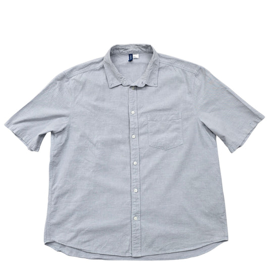 H&M Men's Blue Shirt – Size XL, Short Sleeve