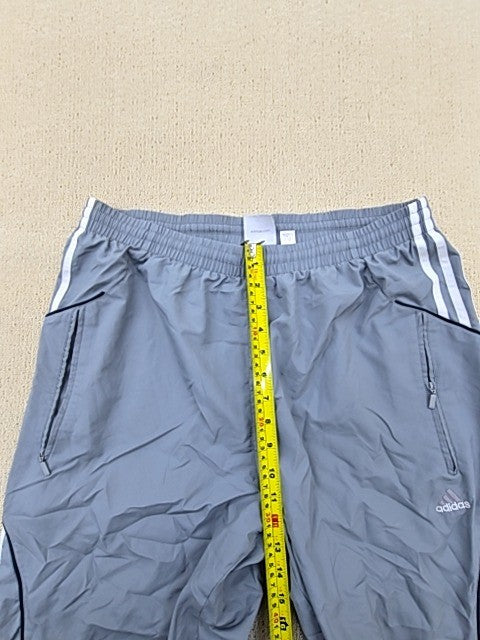 Adidas Men's Grey 3-Stripes Track Pants XL