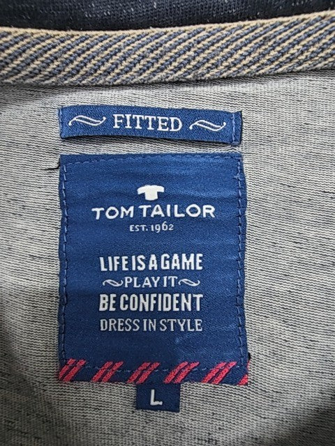 Tom Tailor Men Navy Graphic T-Shirt Size L Crew Neck