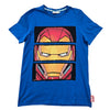 Marvel Unisex Blue T-Shirt – Size 16, Iron Man Royal Helmet, Graphic