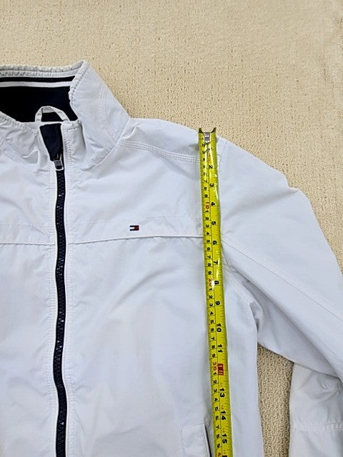 Tommy Hilfiger Women's White Windbreaker Jacket XL US Zip
