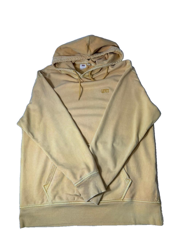 Levi's Men Beige Pullover Hoodie Relaxed Fit Size L Hooded Sweatshirt