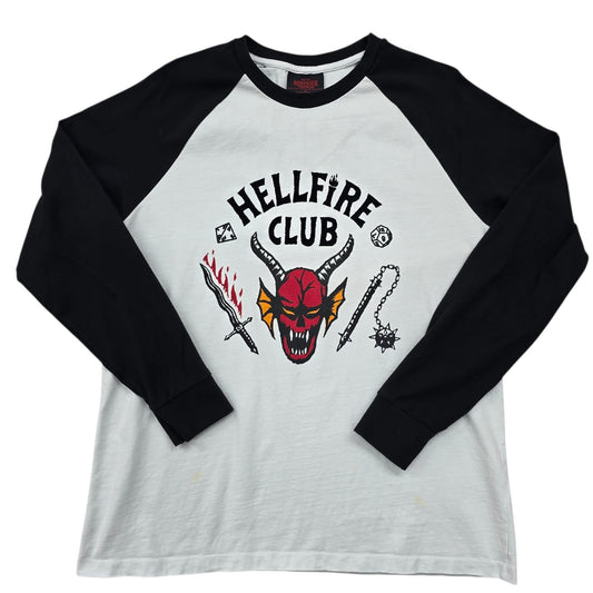 Netflix Stranger Things Hellfire Club White/Black Long Sleeve M
