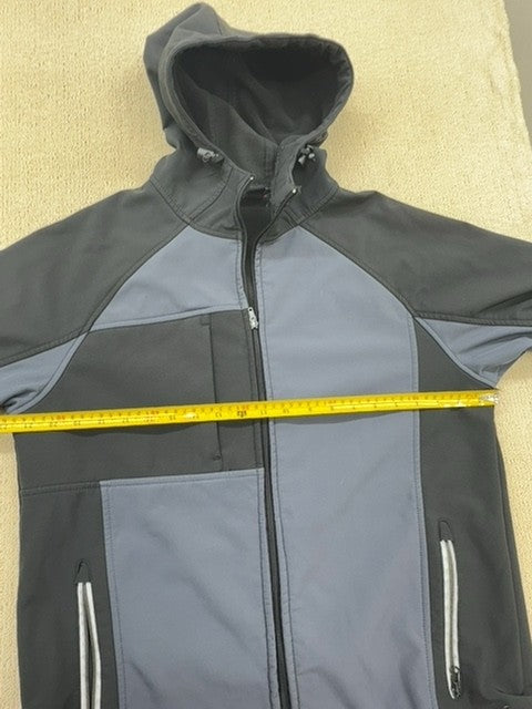 Dickies Men's M Black/Blue Fleece Lined Nylon Hooded Windbreaker 33237
