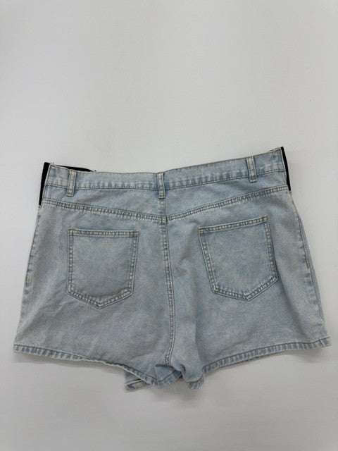 SHEIN Women's Light Blue Asymmetrical Denim Shorts Size XL