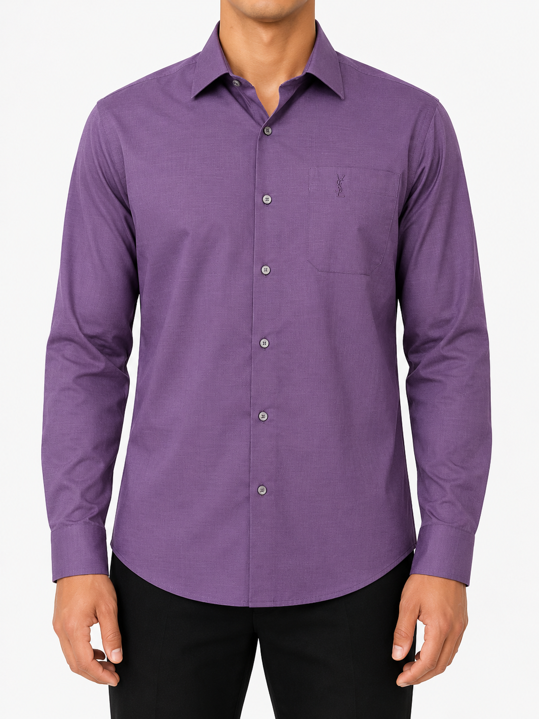 YSL Men Purple Shirt size L product image 1